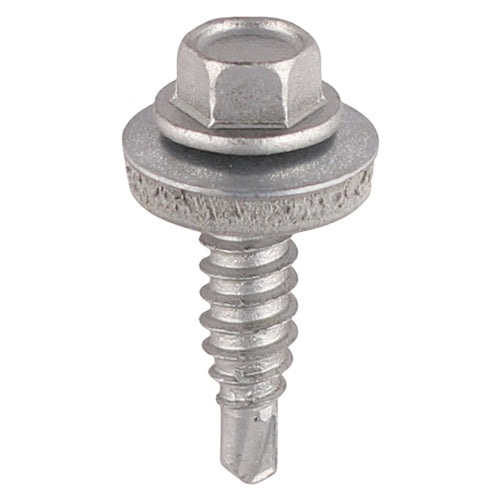TIMCO Sheet Steel Stitching Screws Exterior Silver with EPDM Washer - 6.3 x 25 TIMbag OF 120 - S25W16BB