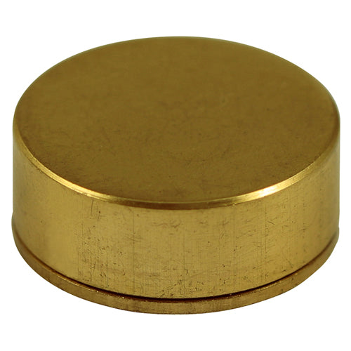 TIMCO Threaded Screw Caps Solid Brass Polished Brass - 12mm TIMpac OF 4 - TSC12PBP