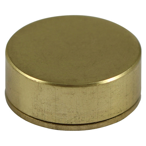 TIMCO Threaded Screw Caps Solid Brass Satin Brass - 12mm TIMpac OF 4 - TSC12SBP