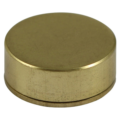 TIMCO Threaded Screw Caps Solid Brass Satin Brass - 14mm TIMpac OF 4 - TSC14SBP