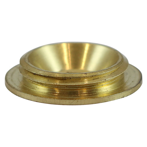 TIMCO Threaded Screw Caps Solid Brass Satin Brass - 14mm TIMpac OF 4 - TSC14SBP
