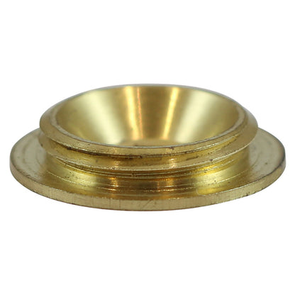 TIMCO Threaded Screw Caps Solid Brass Satin Brass - 14mm TIMpac OF 4 - TSC14SBP