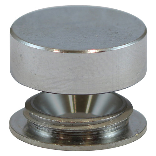 TIMCO Threaded Screw Caps Solid Brass Satin Chrome - 16mm TIMpac OF 4 - TSC16SCP