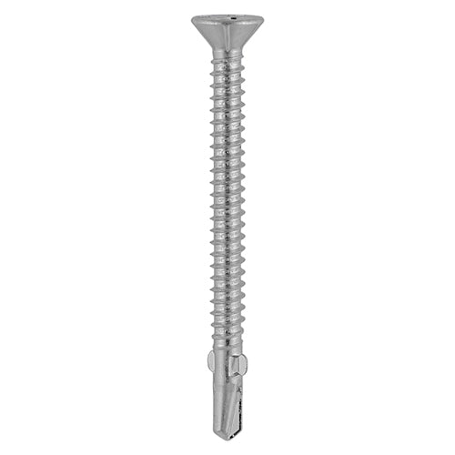 TIMCO Self-Drilling Wing-Tip Steel to Timber Light Section A2 Stainless Steel Bi-Metal Screws  - 5.5 x 85 Box OF 100 - BMLW85