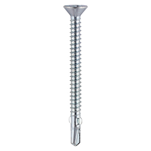 TIMCO Self-Drilling Wing-Tip Steel to Timber Light Section Silver Screws  - 5.5 x 150 Box OF 100 - LW150B