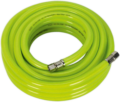 SEALEY - AHFC1038 Air Hose High-Visibility 10m x �10mm with 1/4"BSP Unions