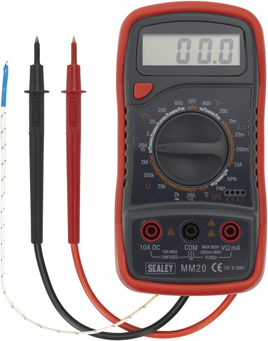 SEALEY - MM20 Digital Multimeter 8-Function with Thermocouple