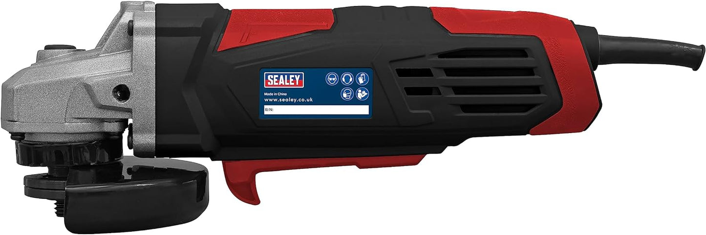 Sealey Angle Grinder Ø115mm, 230V 750W - SG115E Plus pack of 10 Cutting discs