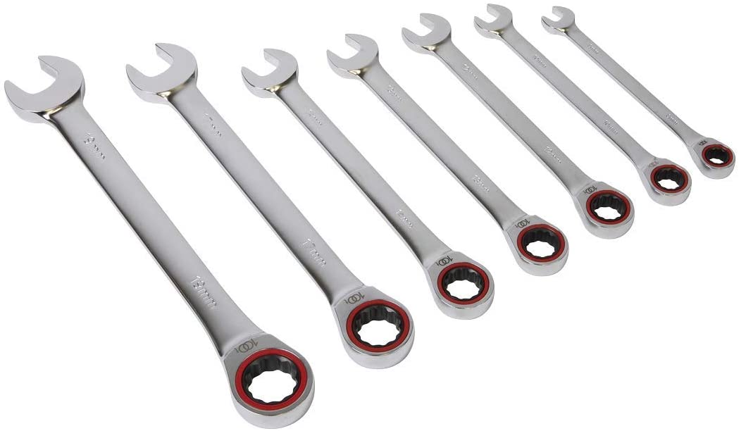 SEALEY - AK63941 Ratchet Combination Spanner Set 7pc Metric Platinum Series