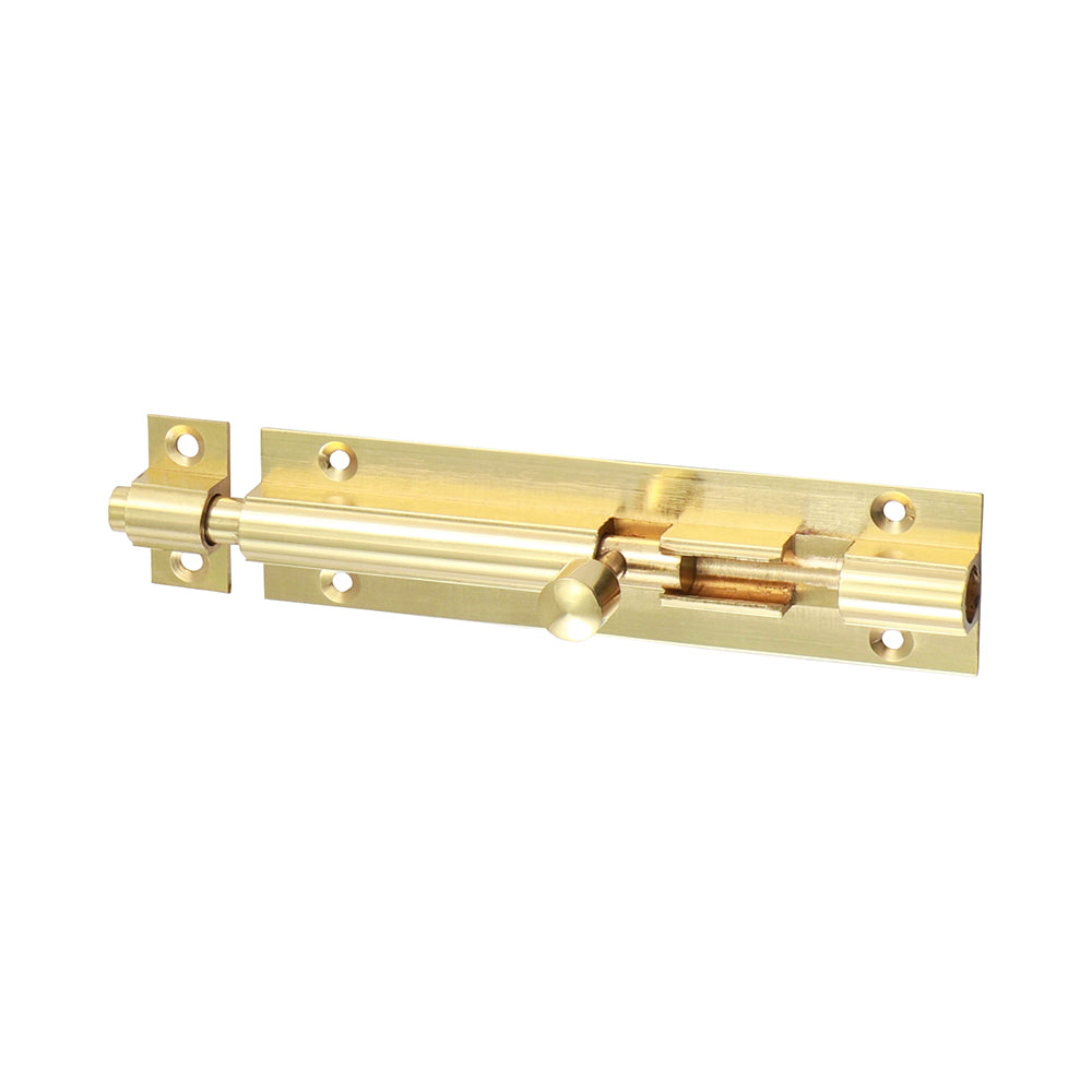 TIMCO Straight Barrel Bolt Polished Brass - 100 x 25mm | Pack of 1