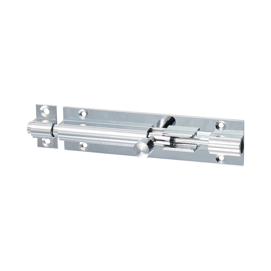 TIMCO Straight Barrel Bolt Polished Chrome - 100 x 25mm | Pack of 1