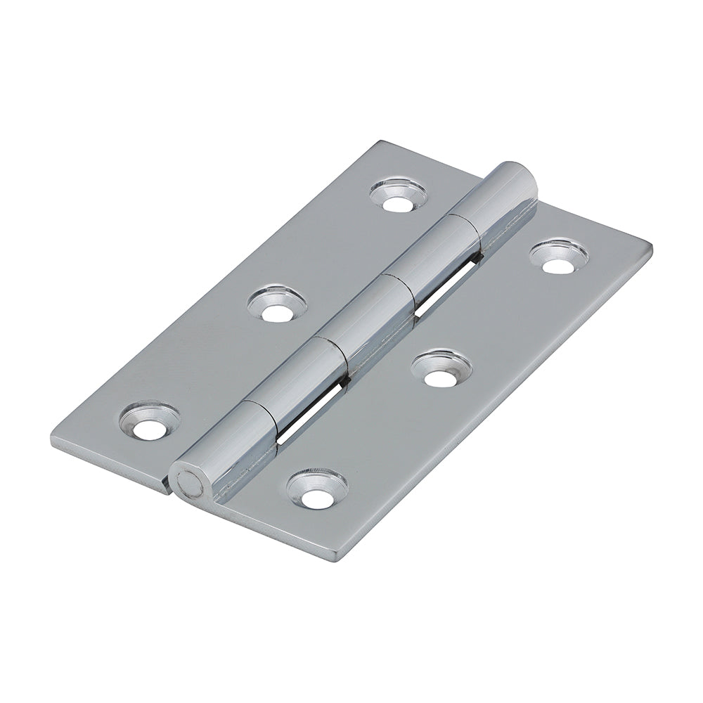 TIMCO Solid Drawn Brass Hinges Polished Chrome - 75 x 40 | Pack of 2
