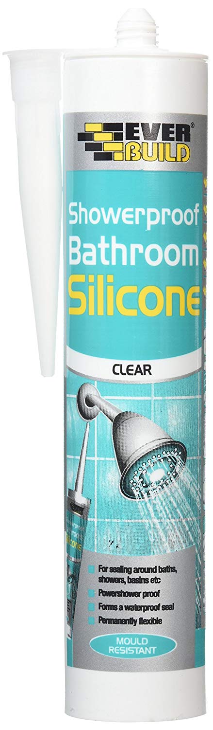 Everbuild Showerproof Antifungal Bathroom Silicone Sealant Sanitary
