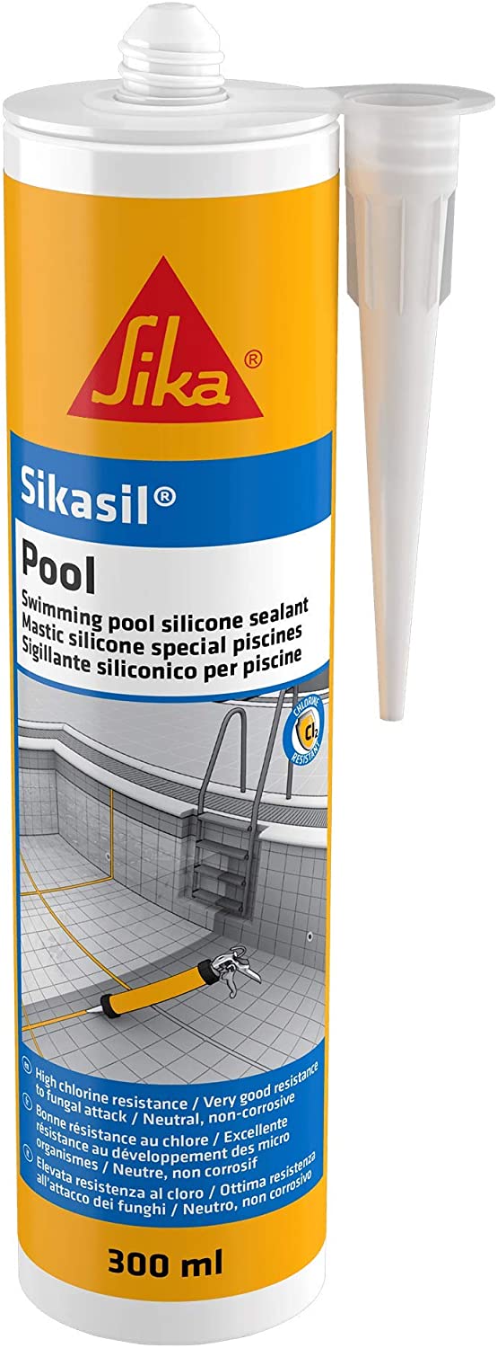 Sikasil Pool Chlorine Resistant Silicone Sealent Swimming Pools Wet Areas White