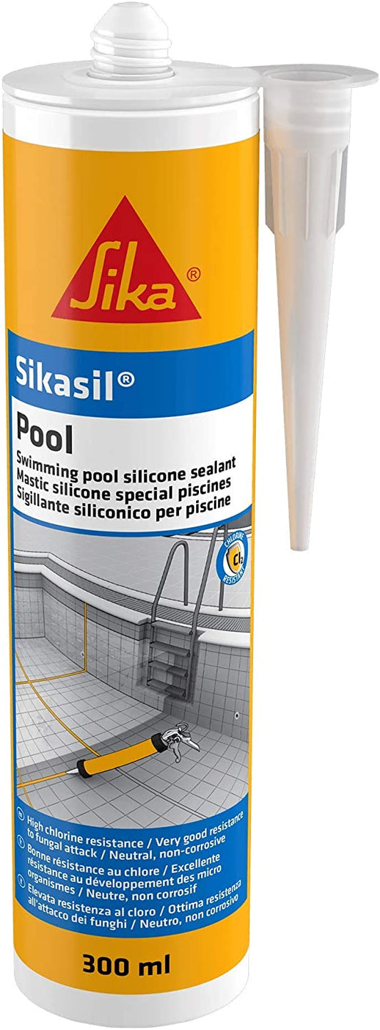 Sikasil Pool Chlorine Resistant Silicone Sealent Swimming Pools Wet Areas White
