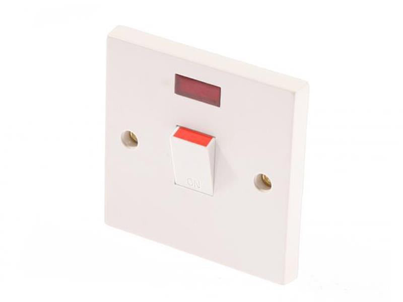 SMJ PPSW20DPN Traditional Profile Switch 1-Gang, Neon 20 Amp Double Pole