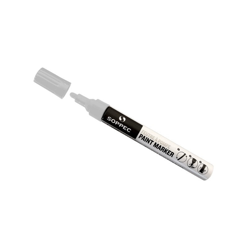 Soppec White Permanent Acrylic Paint Marker Pens Wood Metal Plastic Iron Cardboard