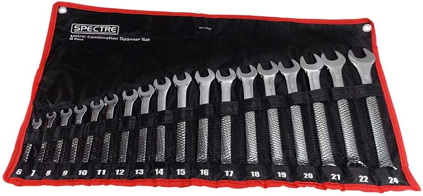 Spectre 6-24mm Metric Combination Spanner Set 18pc