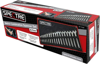 Spectre 6-24mm Metric Combination Spanner Set 18pc