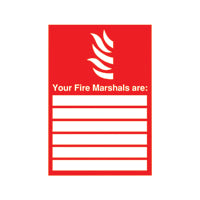 Signslab A4 Ur Fire Marshals Pvc