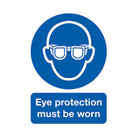 Signslab A4 Eye Prot M/B/Worn PVC