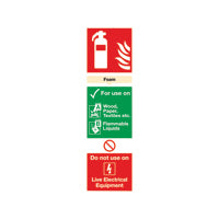Sign Fire Equip Foam 300x100mm PVC