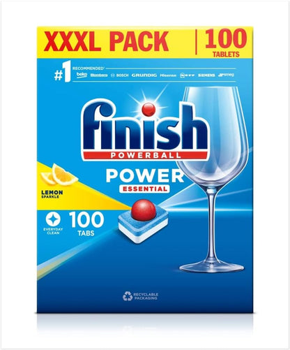 Finish Dishwasher Tablets All In 1 Powerball XXXL Lemon, 1.5kg, 100 Tablets