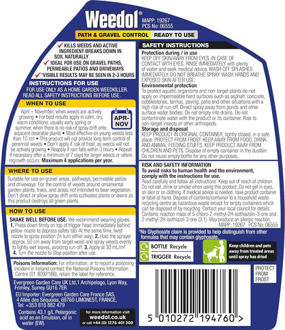 Weedol Path & Gravel Weedkiller, Ready to Use, 1L