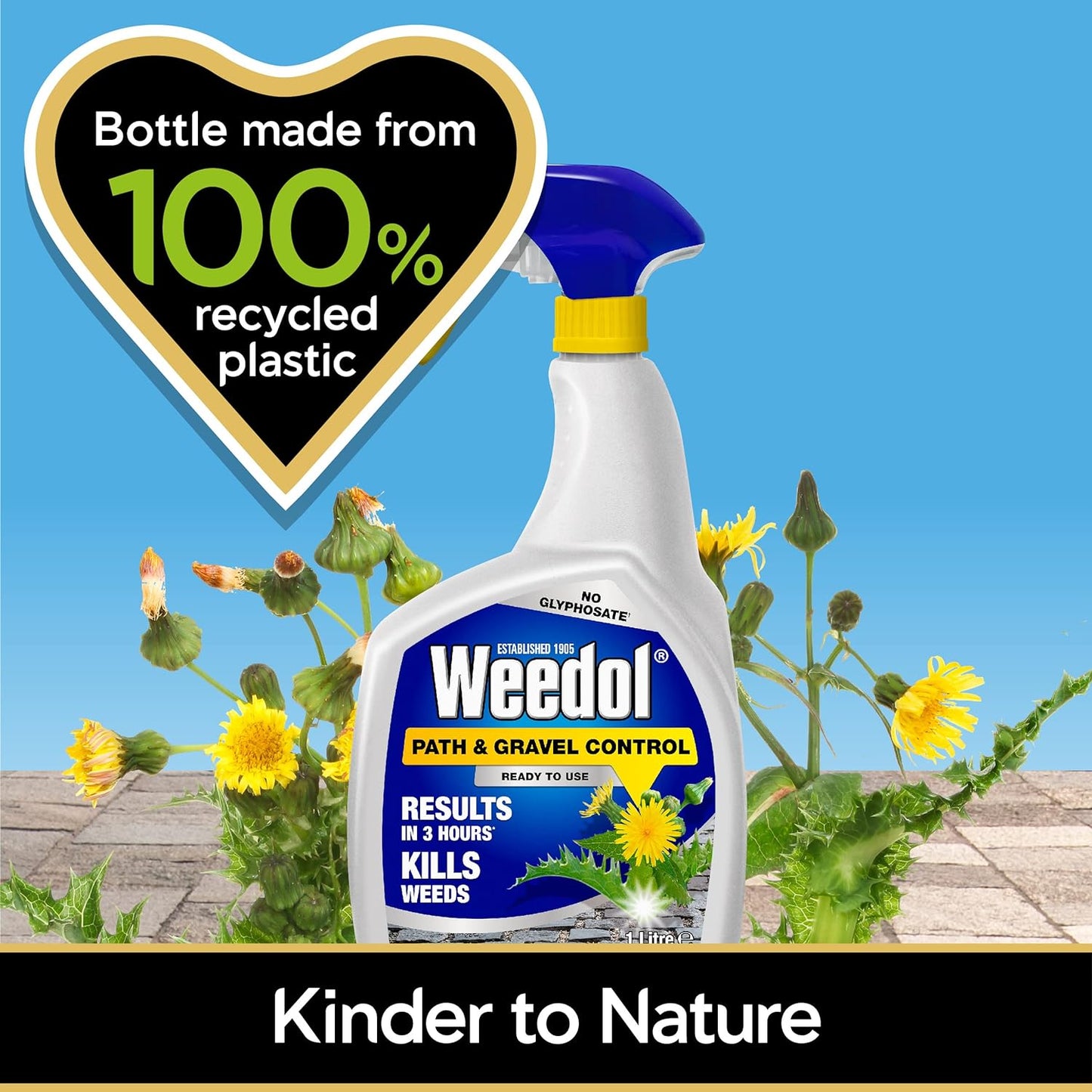 Weedol Path & Gravel Weedkiller, Ready to Use, 1L