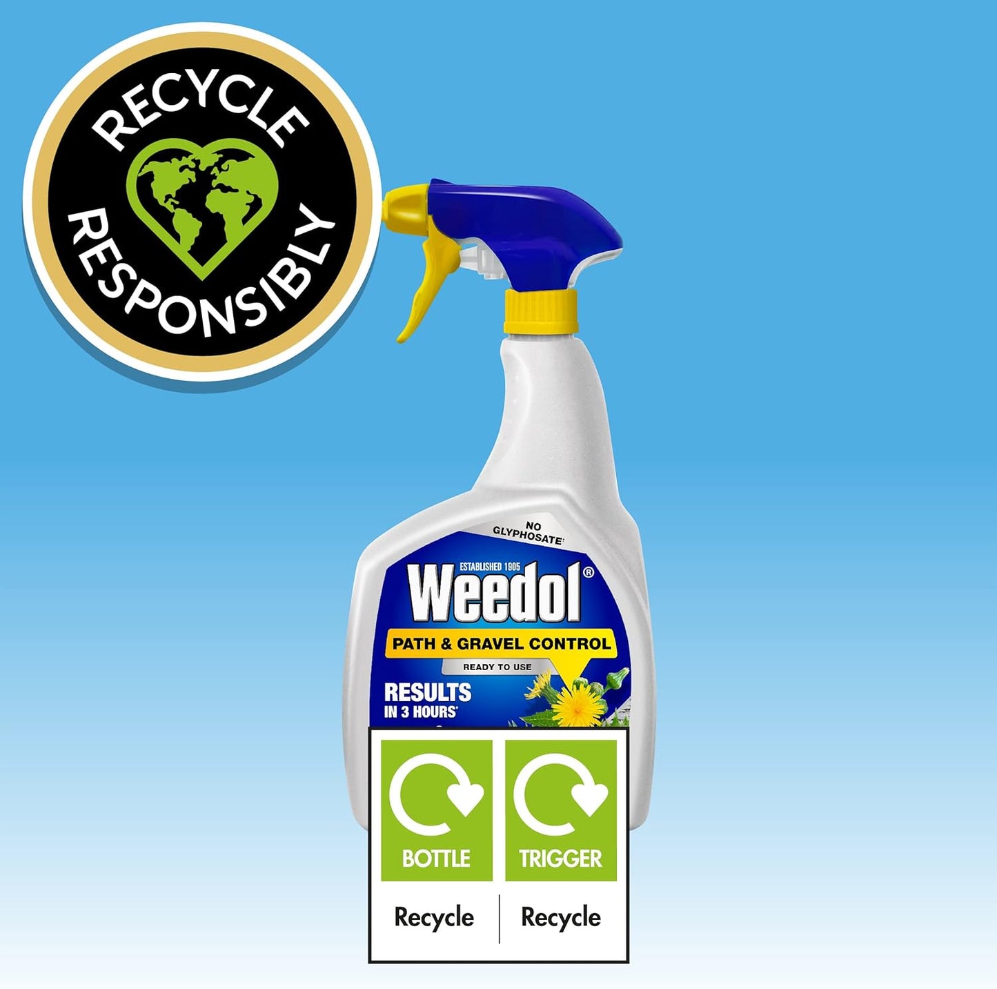 Weedol Path & Gravel Weedkiller, Ready to Use, 1L