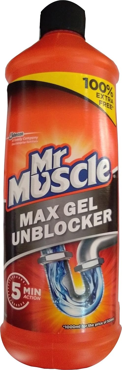 Mr Muscle Kitchen and Bathroom Drain Gel, Multi-Colour  | 1 Litre