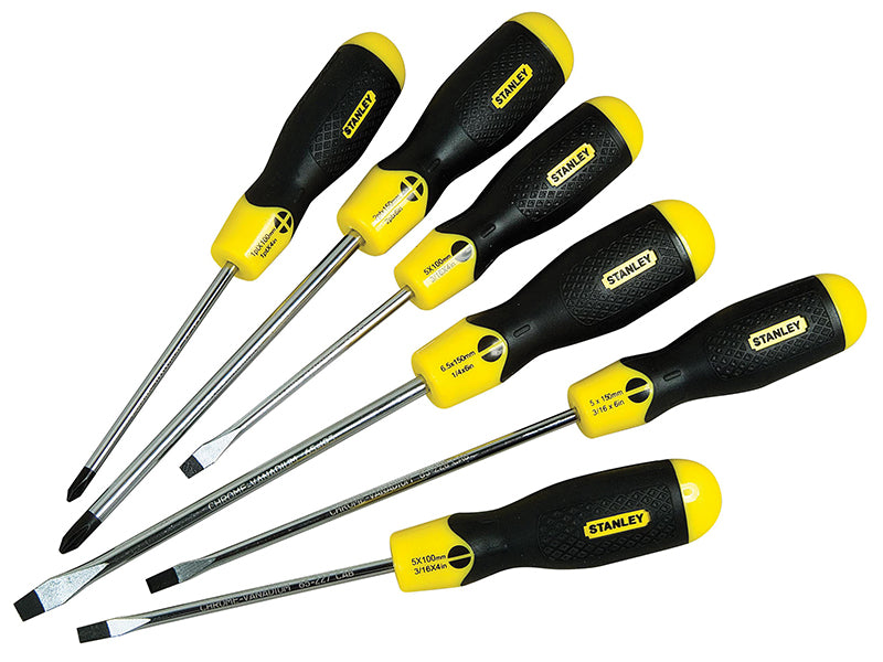 STANLEY� 5-98-001 Cushion Grip Screwdriver Set, 6 Piece
