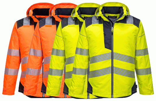 Portwest T400 PW3 Hi Vis Winter Jacket Waterproof Reflective Safety Work Coat