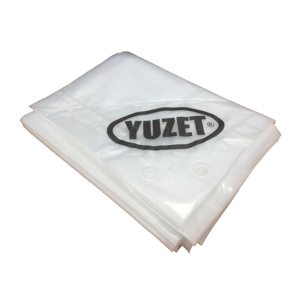 4.5m x 6m Yuzet Clear Tarpaulin Heavy Duty Ribbed Sheet Market Stall Cover