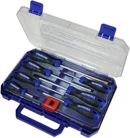 Faithfull  Soft Grip Screwdriver Set, 8 Piece