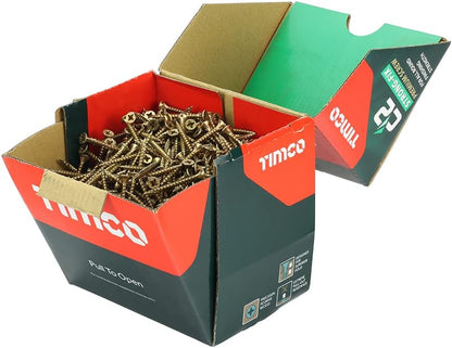 TIMCO C2 Strong-Fix Multi-Purpose Premium Countersunk Gold Woodscrews - 4.0 x 40 Box OF 1000 - 40040C2IND