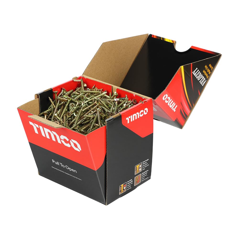 TIMCO Velocity Premium Multi-Use Countersunk Gold Woodscrews - 4.0 x 40 Box OF 1000 - 40040VYIND