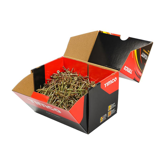 TIMCO Velocity Premium Multi-Use Countersunk Gold Woodscrews - 4.0 x 50 Box OF 1000 - 40050VYIND