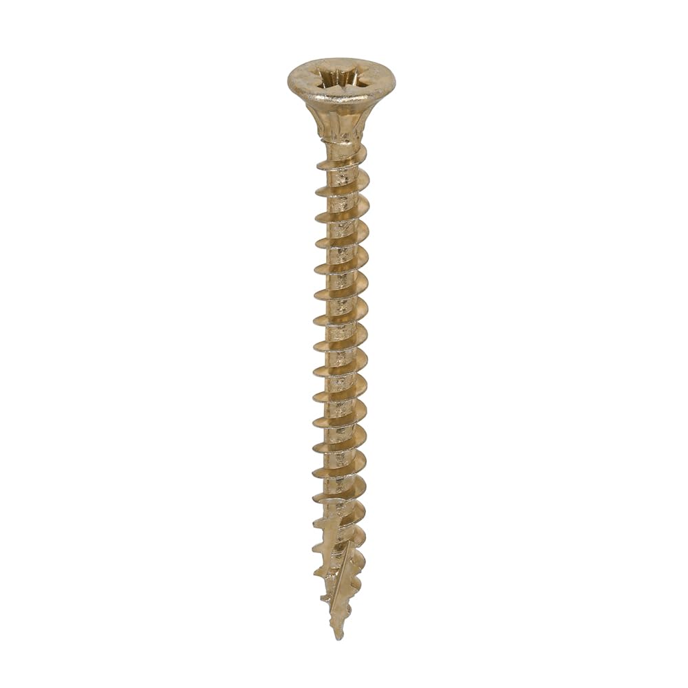 TIMCO C2 Strong-Fix Multi-Purpose Premium Countersunk Gold Woodscrews - 3.5 x 12 Box OF 200 - 35012C2