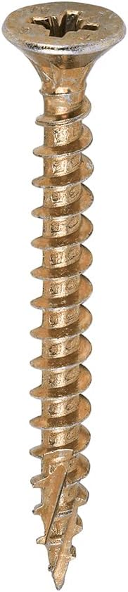 TIMCO C2 Strong-Fix Multi-Purpose Premium Countersunk Gold Woodscrews - 4.0 x 40 Box OF 1000 - 40040C2IND