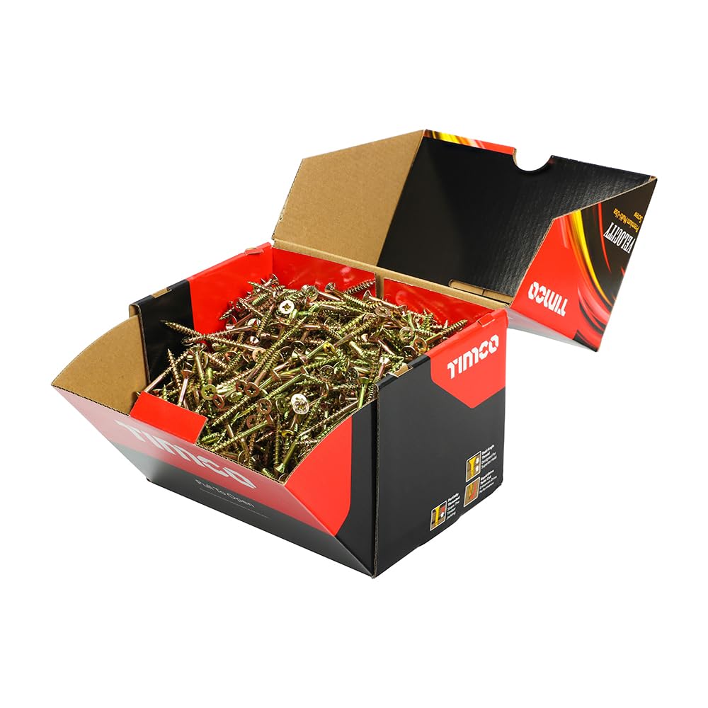 TIMCO Velocity Premium Multi-Use Countersunk Gold Woodscrews - 5.0 x 50 Box OF 1000 - 50050VYIND