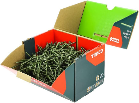 TIMCO Decking Screws Countersunk Exterior Green - 4.5 x 60 Box OF 1000 - 60TDECKIND