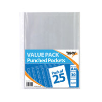 A4 Punched Pockets 15x25 Pk375