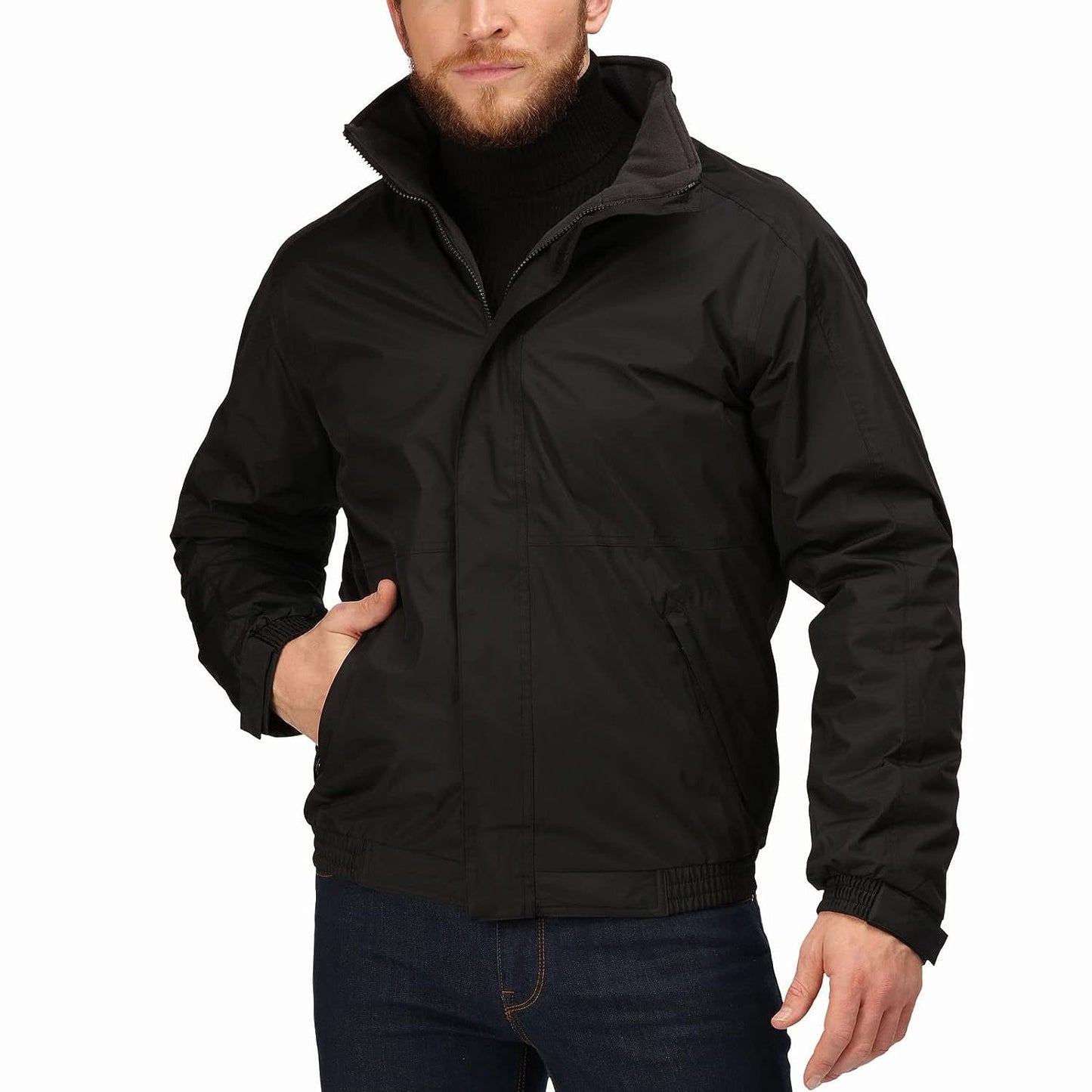 Regatta Professional Mens Dover Fleece Lined Bomber Jacket | Black | sz L
