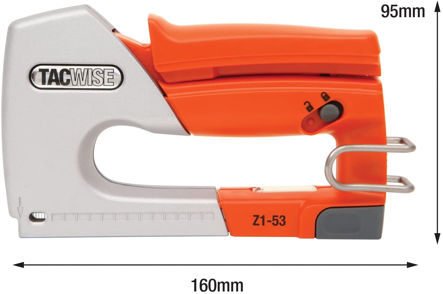 Tacwise 0889 Z1-53 Heavy Duty Metal Staple Gun with 200 Staples, Staple Remover