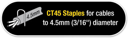 Tacwise 0980 Type CT-45 / 8mm Galvanised, White Cable Staples, Pack of 5,000