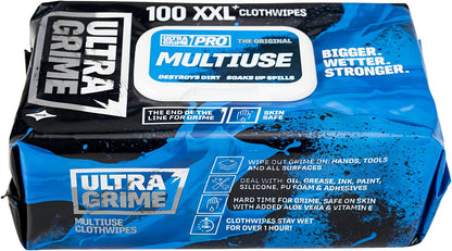UltraGrime PRO Multiuse Cleaning Wet Wipes Disposable Wipes Multi-Purpose (100 )