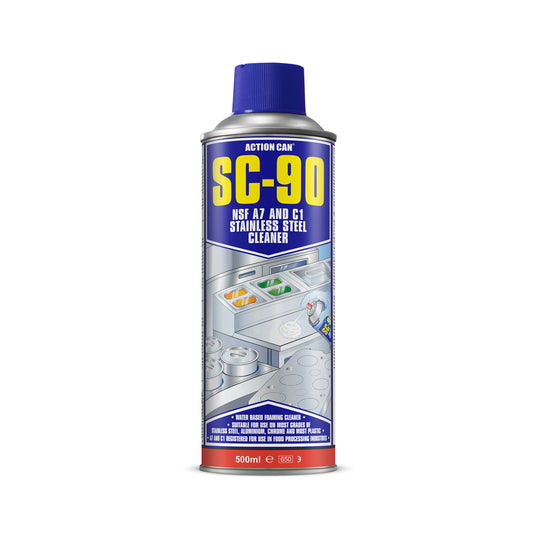 Action Can SC-90 Stainless Steel Cleaner Solvent Free Food Industry Standard