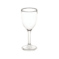 Wine Glass 265ml Polycarb Clear Pk6