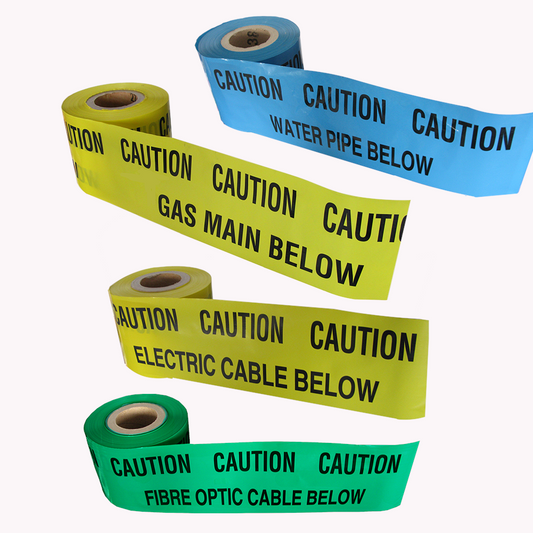 Yuzet 150mm Wide Caution Underground warning tape Gas Water Fibre Electric